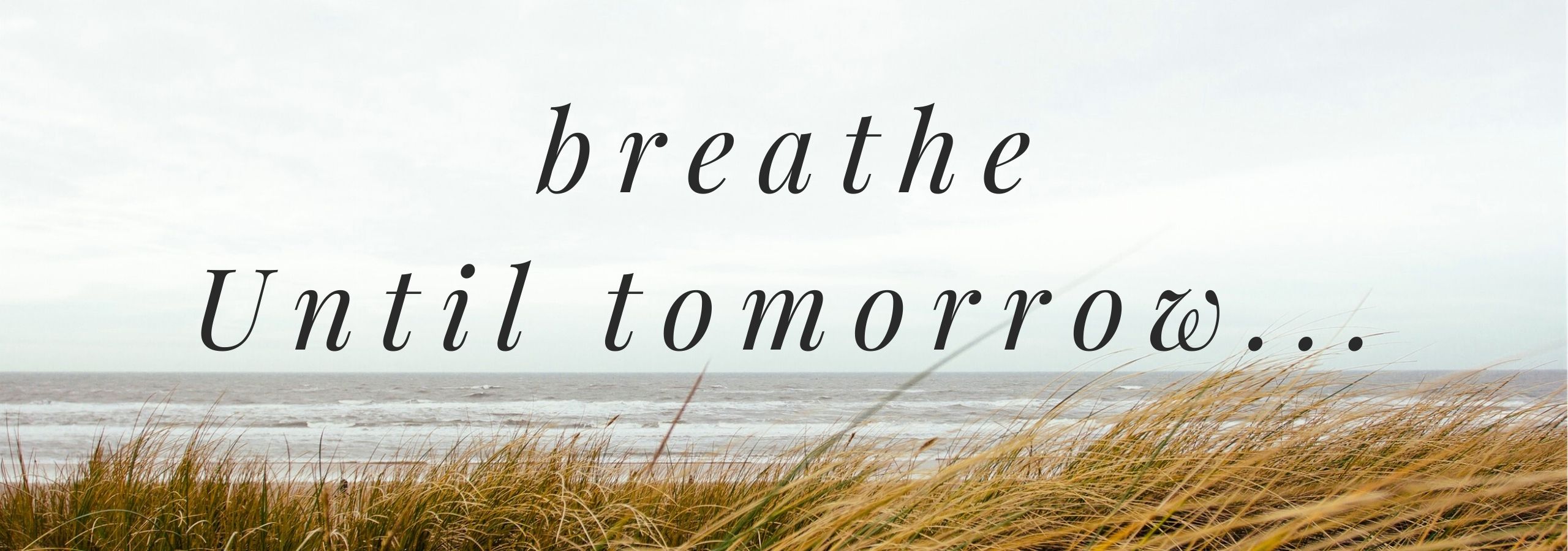 Breathe...Until tomorrow...